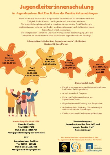 Juleica Schulung Flyer 2026 - 1 Plakat Juleica Schulung